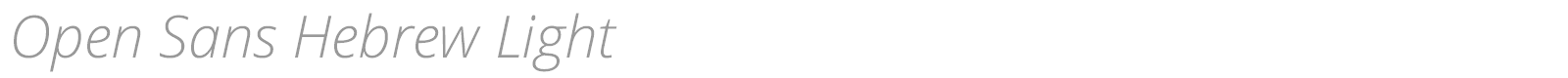 Open Sans Hebrew font preview
