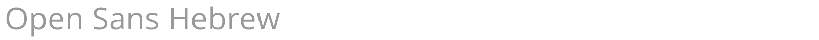 Open Sans Hebrew font preview
