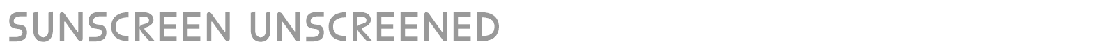 Sunscreen font preview