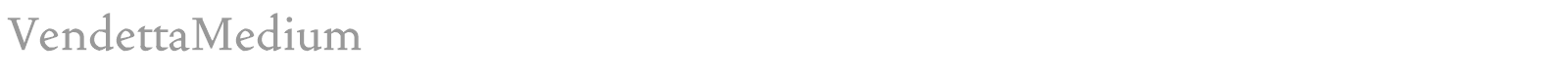 VendettaLight font preview