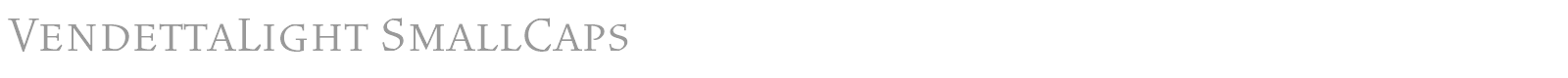 VendettaMedium font preview