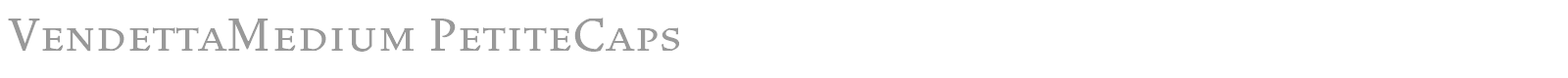 VendettaMedium font preview