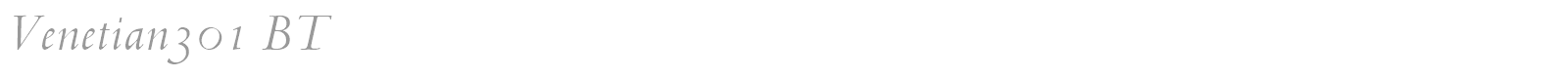 Venetian 301 font preview