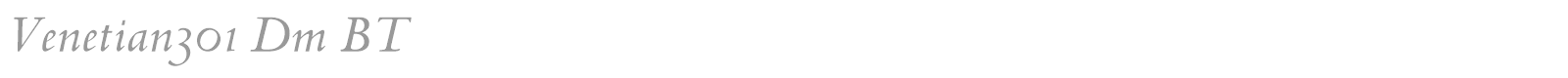 Venetian 301 font preview