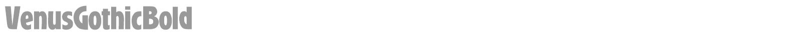VenusGothicBold font preview