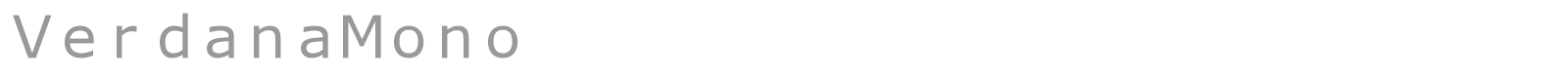VerdanaMono font preview