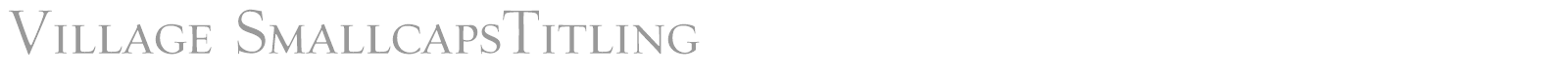 Village font preview