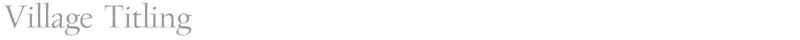 Village font preview