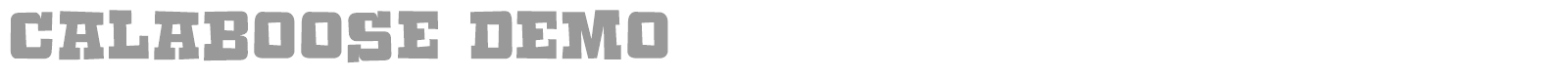 Calaboose DEMO font preview