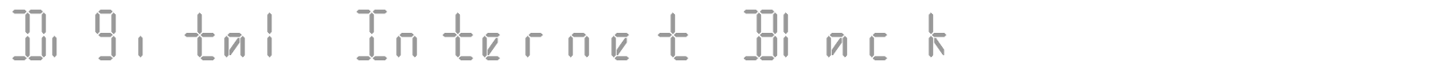 Digital Internet font preview