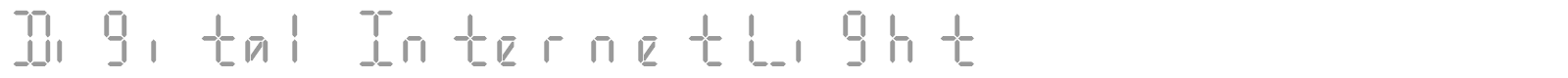 Digital Internet font preview