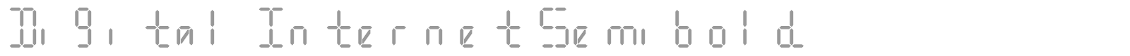 Digital Internet font preview