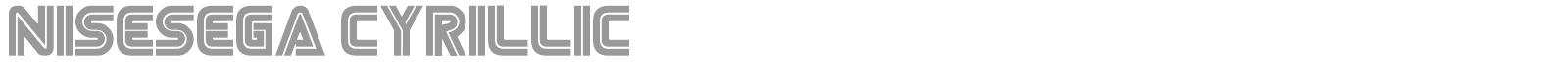 NiseSega Cyrillic font preview