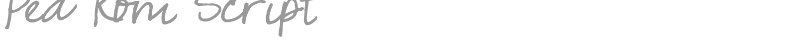 Pea Roni Script font preview