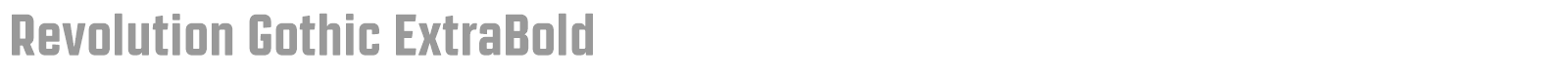 Revolution Gothic font preview