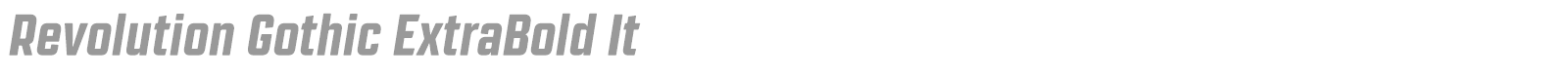 Revolution Gothic font preview