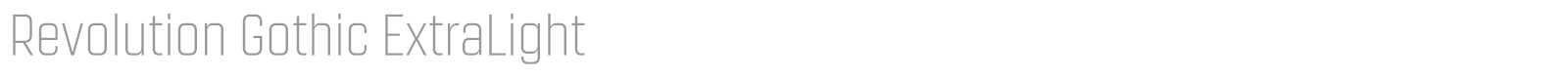 Revolution Gothic font preview