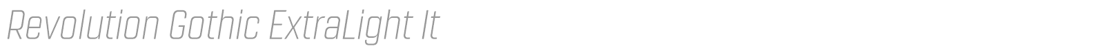 Revolution Gothic font preview