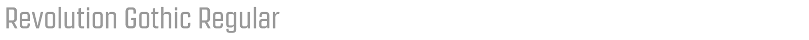 Revolution Gothic font preview