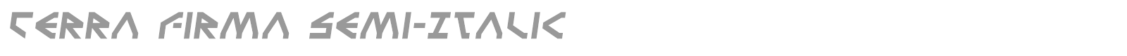 Terra Firma Leftalic font preview