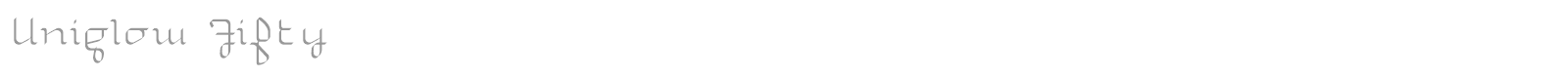 Uniglow font preview