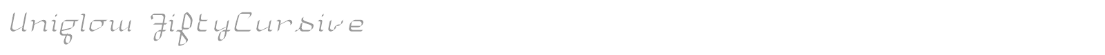 Uniglow font preview