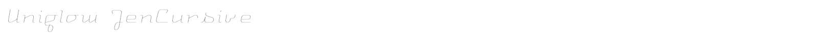 Uniglow font preview