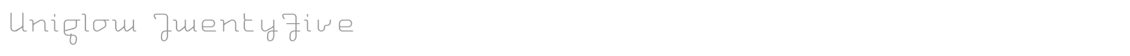 Uniglow font preview