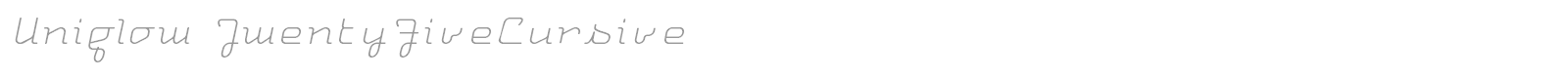 Uniglow font preview