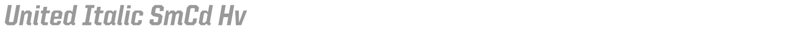 United Italic SemiCond font preview