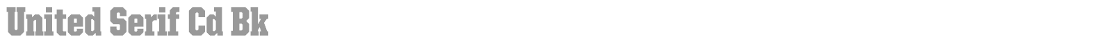 United Serif Cond font preview