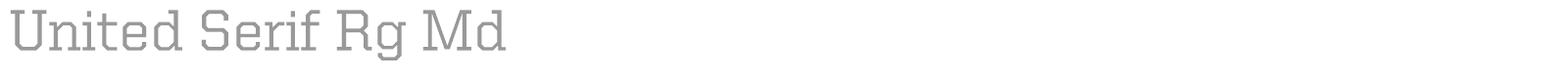 United Serif Reg font preview
