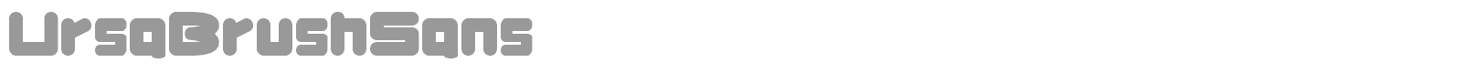UrsaBrushSans font preview