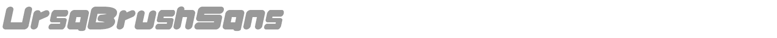 UrsaBrushSans font preview