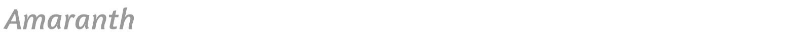 Amaranth font preview