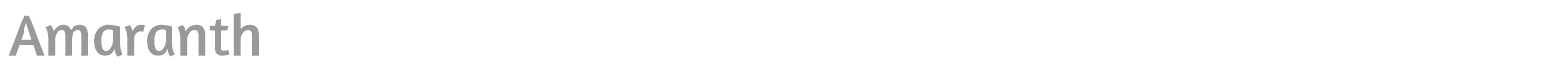 Amaranth font preview