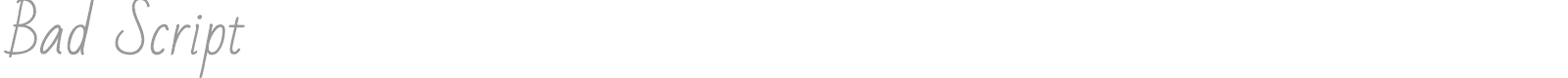 Bad Script font preview