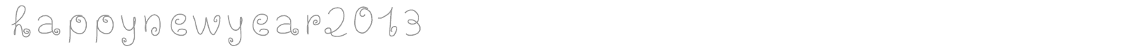 Happy New Year 2013 font preview