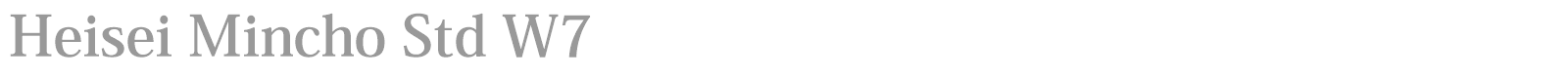 Heisei Mincho Std font preview