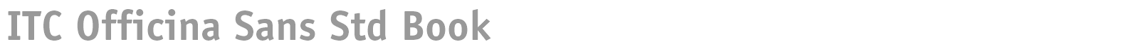 ITC Officina Sans Std font preview