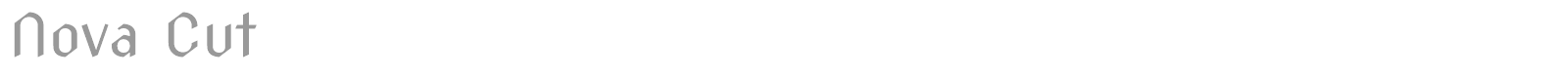 Nova Cut font preview