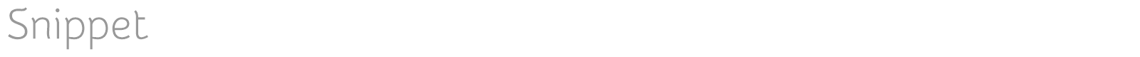 Snippet font preview