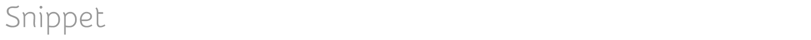Snippet font preview