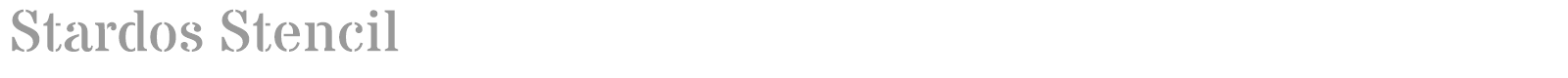 Stardos Stencil font preview