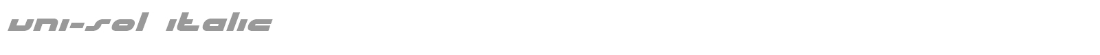 uni-sol italic font preview