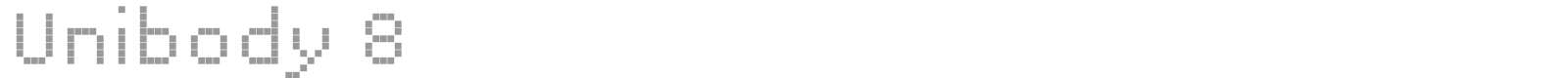 Unibody 8 font preview