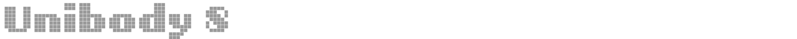 Unibody 8 font preview