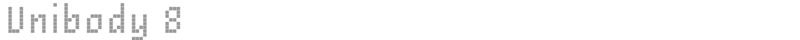 Unibody 8 font preview