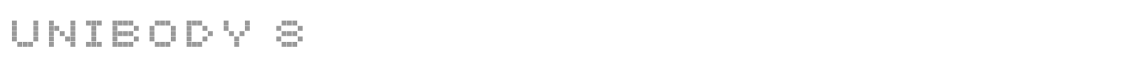 Unibody 8 font preview