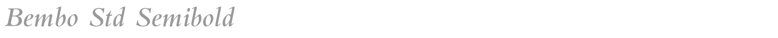 Bembo Std font preview